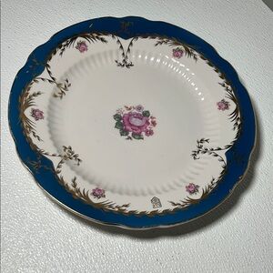 Vtg 1944 Round 12" Platter Gold Trim V.M.Tregubova, Korosten Ukraine USSR RARE